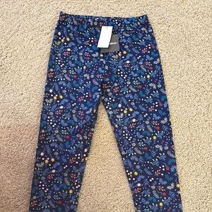 Eddie Bauer Girls Blue Floral Leggings